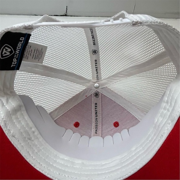 University of Maryland Terrapins Trucker Snapback Hat Red Unisex Adjustable Cap - Picture 7 of 10